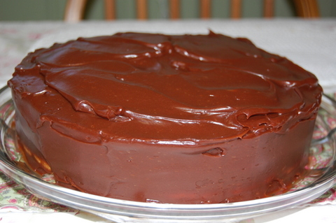 Yellow Cake with Boiled Chocolate Frosting 